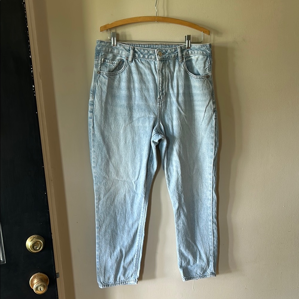 American Eagle Light wash  Blue Denim Jeans size 14Short